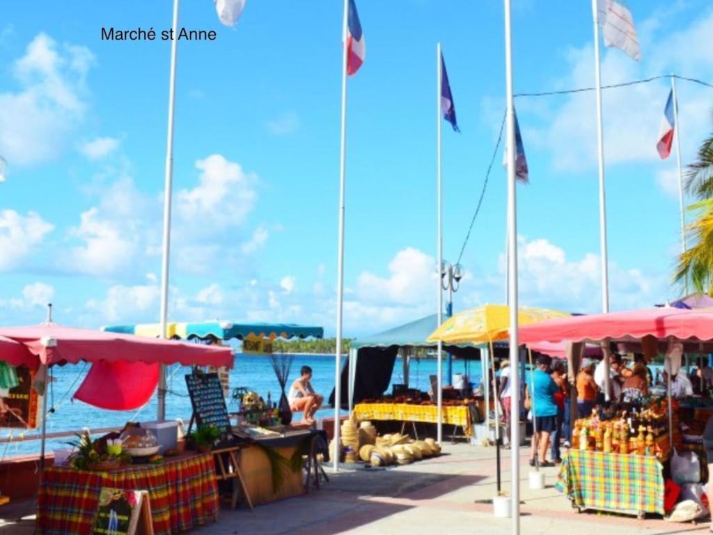 Studio Village Vacances,Vue Mer, Plage A 30M ,Wifi A Sainte Anne Экстерьер фото